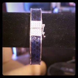 Ann Taylor snake skin blue and black bracelet